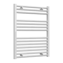 Reina Diva Flat Heated Towel Rail - 800mm x 600mm - White