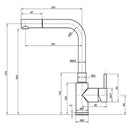 JTP Apco Modern Mono Single Lever Kitchen Sink Mixer Tap With Pull Out Spout - Stainless Steel