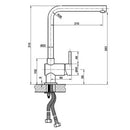 JTP Apco Modern Mono Kitchen Sink Mixer Tap - Stainless Steel