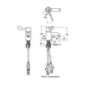 Armitage Shanks Contour 21+ 1 Hole Thermostatic Basin Mixer Single Sequential Lever With Flexible Tails A6698AA
