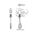 Armitage Shanks Contour 21+ Outline 1 Hole Thermostatic Basin Mixer Single Sequential Lever With Flexible Tails A6790AA