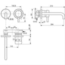 Edit R Wall Mtd Single Lever Basin Mixer A1351AA