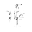 Armitage Shanks Markwik 21+ 1 Hole Thermostatic Basin Mixer Single Sequential Lever Demountable With Copper Tails A6696AA