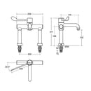 Armitage Shanks Markwik 21+ 2 Hole Thermostatic Basin Mixer Single Sequential Lever Demountable A6734AA