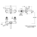Armitage Shanks Markwik 21+ Panel Mounted Thermostatic Basin Mixer Single Sequential Lever Demountable With Fixed Spout A6735AA