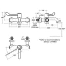 Armitage Shanks Markwick Wall Mounted Sequential Thermostatic Basin/Sink Mixer A6060AA