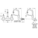 Armitage Shanks Markwick Dual Control Swivel Anti Splash Spout Wall Basin/sink Mixer With Concealed Inlets S8210AA
