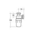 Armitage Shanks 1 1/4 Plastic Bottle Trap with 75mm Seal S892067