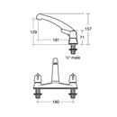 Armitage Shanks Sandringham 21 Kitchen Sink Mixer Tap B9886AA