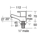 Armitage Shanks Sandringham Sl 21 Basin Pillar Taps 1/2 With 4lpm Eco Flow Regulators Pair B3304AA