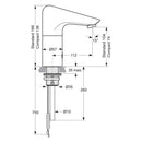 Armitage Shanks Sensorflow 21 Counter Top Mixer With Built-in Battery Electronic Sensor A4122AA