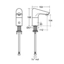 Armitage Shanks Sensorflow 21 1 Tap Hole Counter Top Mixer With Built-in Electronic Sensor A4171AA