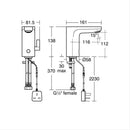 Armitage Shanks Sensorflow Wave Basin Mixer Rim Mounted With Temperature Control A6163AA