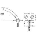 Armitage Shanks Starlite Starlite Dual Control Hairdressers Basin Mixer Tap S7450AA