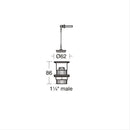 Armitage Shanks Slotted Basin Waste With Plastic Plug Chain and Stay Chrome S8800AA