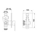 JTP Base 1 Outlet Single Lever Concealed Manual Shower Valve - Chrome