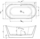 BC Designs Woburn 1700mm x 800mm Freestanding Double Ended Bath - White BAE005