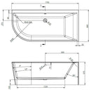 BC Designs Calverton 1700mm x 800mm Offset Right Hand Corner Bath - White BAE013