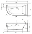 BC Designs Calverton 1500mm x 800mm Offset Right Hand Corner Bath - White BAE014