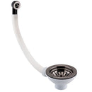 JTP Basket Strainer Waste Round Overflow Kitchen Sink - Brushed Black