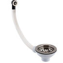 JTP Basket Strainer Waste Round Overflow Kitchen Sink - Stainless Steel