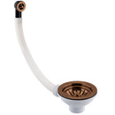 JTP Basket Strainer Waste Round Overflow Kitchen Sink - Brushed Rose Gold