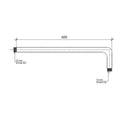JTP Chill Wall Mounted Shower Arm - 400mm Long - Chrome