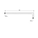 JTP Chill Wall Mounted Shower Arm - 500mm Long - Chrome