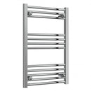 Reina Capo Straight Heated Towel Rail - 800mm x 500mm - Chrome