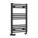 Reina Capo Straight Heated Towel Rail - 800mm x 500mm - Black