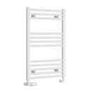 Reina Capo Straight Heated Towel Rail - 800mm x 500mm - White