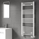 Reina Capo Straight Heated Towel Rail - 1000mm x 400mm - White