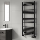 Reina Capo Straight Heated Towel Rail - 1000mm x 600mm - Black