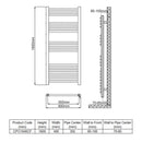 Reina Capo Straight Heated Towel Rail - 1600x400mm - Chrome CPO1640CF