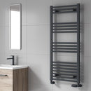 Reina Capo Straight Heated Towel Rail - 1600mm x 600mm - Anthracite
