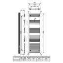Reina Capo Straight Heated Towel Rail - 1800x500mm - White CPO1850WF
