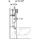 Geberit Sigma concealed cistern 12 cm, 6 / 3 litres for back to wall toilet 109.309.00.5