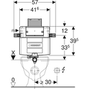 Geberit Omega concealed cistern 12 cm, 6/3 litres, installation height 82 cm for back to wall toilet pan 109.041.00.1