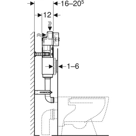 Geberit Delta Concealed Cistern With Delta Flush Plate