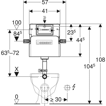 Geberit Delta Concealed Cistern With Delta Flush Plate