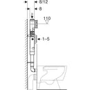 Geberit Sigma Concealed Slim Cistern 8 Cm, 6 / 3 Litres For Back To Wall Toilet Rimless 109.792.00.1
