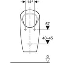 Geberit preda urinal waterless wall-hung unit commercial toilet