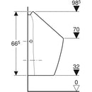 Geberit preda urinal waterless wall-hung unit commercial toilet