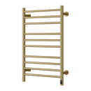 Reina Arnage Electric Straight Heated Towel Rail - 800mm x 500mm - Brushed Brass
