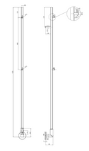 Reina Ines Electric Heated Towel Rail - 1500mm x 22mm - Brushed Gun Metal
