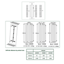 Reina Maia Vertical Electric Designer Radiator - 1600mm x 362mm - White