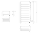 Reina Maira Electric Heated Towel Rail - 350mm x 500mm - Polished Stainless Steel
