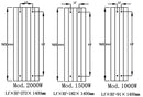 Reina Nika Vertical Electric Designer Radiator - 1600mm x 453mm - White