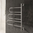 Reina Orne Electric Designer Heated Towel Rail - 750mm x 550mm - Polished Stainless Steel