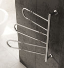 Reina Orne Electric Designer Heated Towel Rail - 750mm x 550mm - Polished Stainless Steel